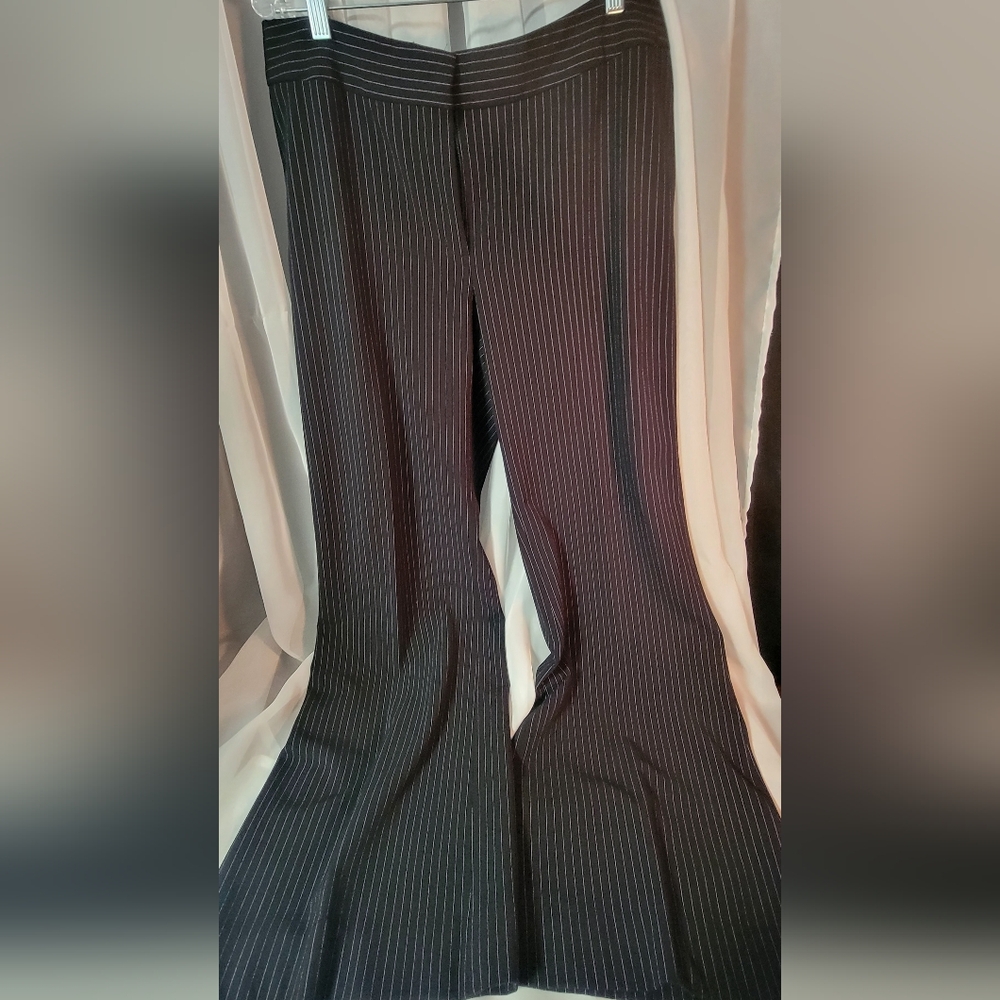 Maxime Black Pinstripe Pants